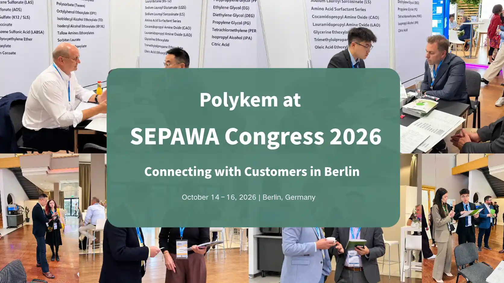 Polykem på SEPAWA Congress 2026: Kundemøter og produktdiskusjoner i Berlin
